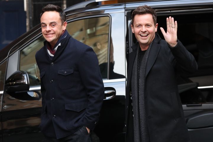 The pair were all smiles as they arrived at the London Palladium