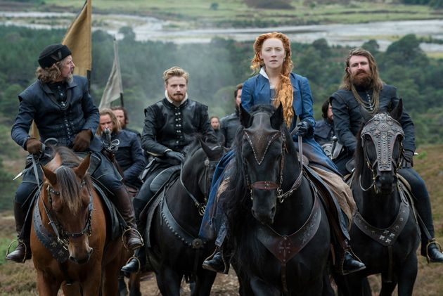 Jack Lowden (centre left) as Lord Darnley, with Saoirse Ronan as Queen Mary 