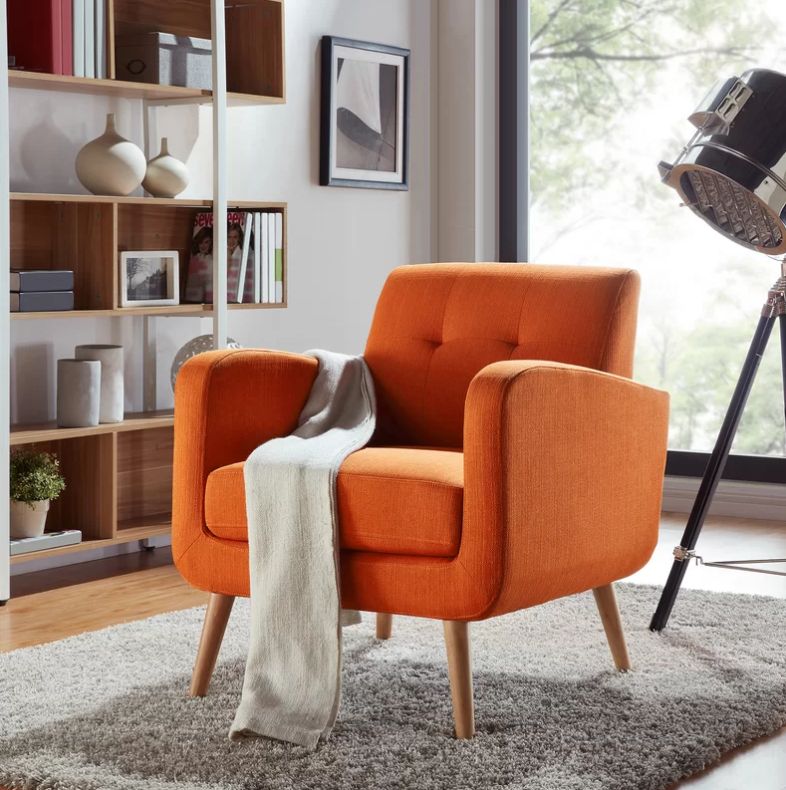 wayfair mid century modern accent chair