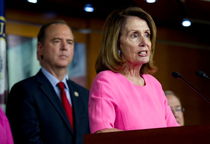 House Speaker Nancy Pelosi and Rep. Adam Schiff, chairman of the House intelligence committee.