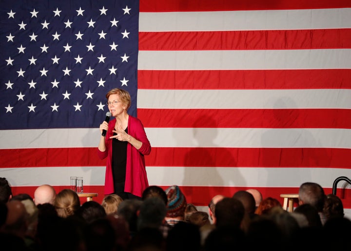 Leading Democrats are quickly lining up for presidential bids. Sen. Elizabeth Warren (D-Mass.) spoke in Des Moines shortly af
