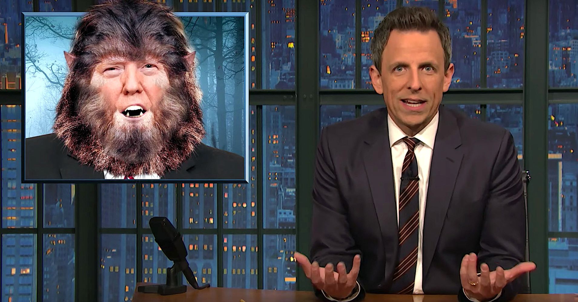 Seth Meyers Blames 'President Werewolf' For The Government Shutdown ...