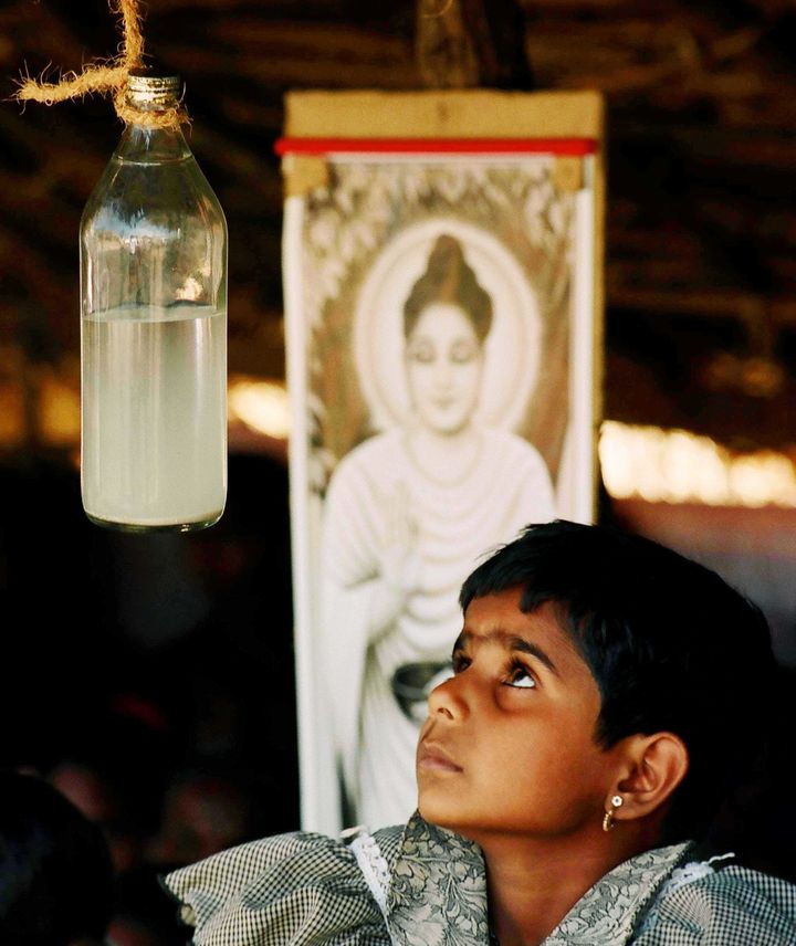 A child at a protest held 13 years ago.