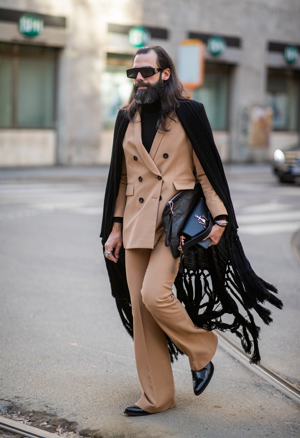 Beautiful Women Bodysuit Street Italian Fashion Stock Photo