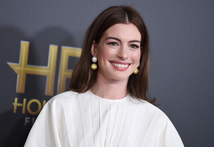 Anne Hathaway arrives at the Hollywood Film Awards in November 2018 at the Beverly Hilton Hotel. The actress said she plans to stop drinking for the next 18 years.