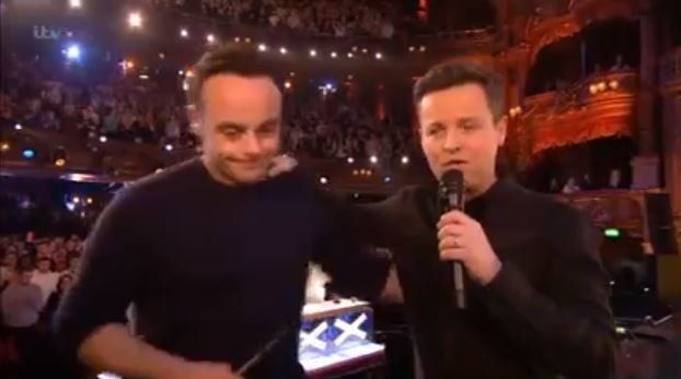 The pair appeared via live link-up from the 'Britain's Got Talent' auditions