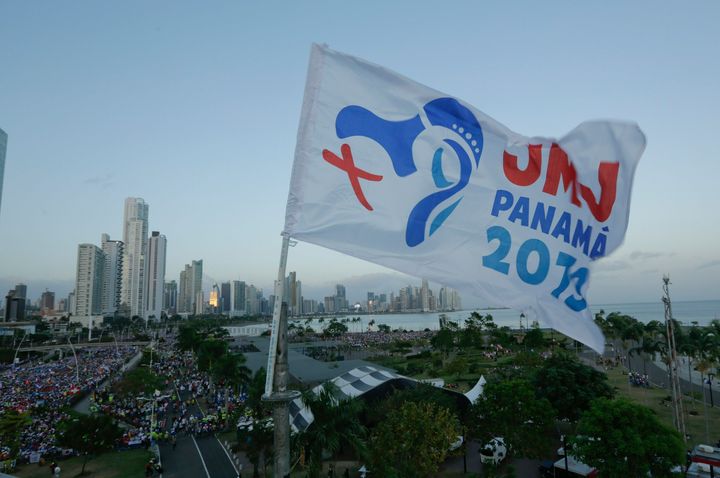 Pilgrims attend the opening ceremony and mass of World Youth Day Panama 2019, in Panama City, Tuesday, Jan. 22, 2019. 