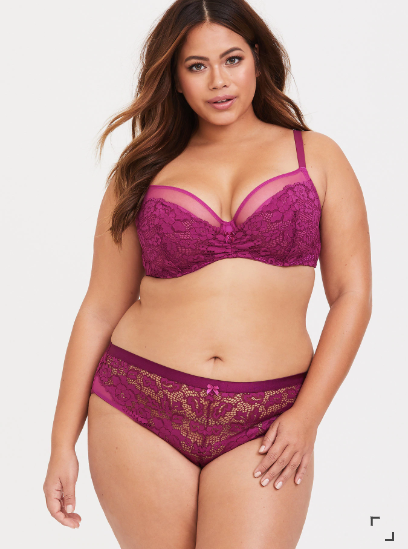 Plus Size - Strappy Underwire Chemise - Lace Fuchsia - Torrid