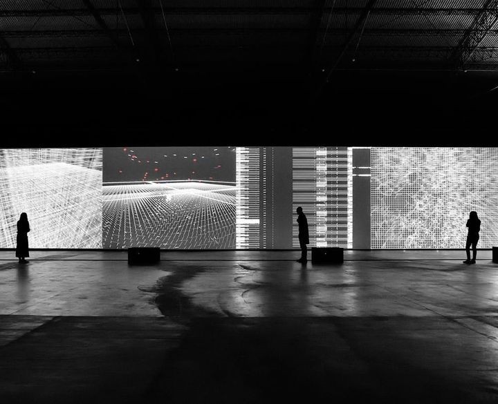 data.flux [12 XGA version ], audiovisual installation, 2017 © Ryoji Ikeda | Με την ευγενική παραχώρηση: Parallax 2017