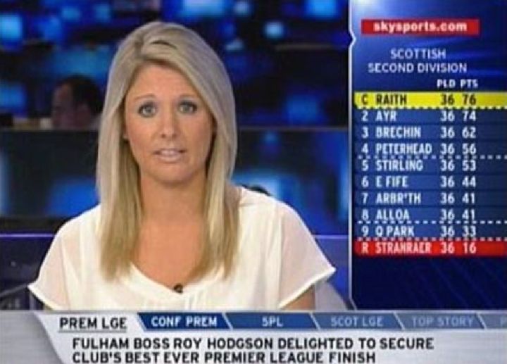 Chloe Everton presenting Sky Sports News