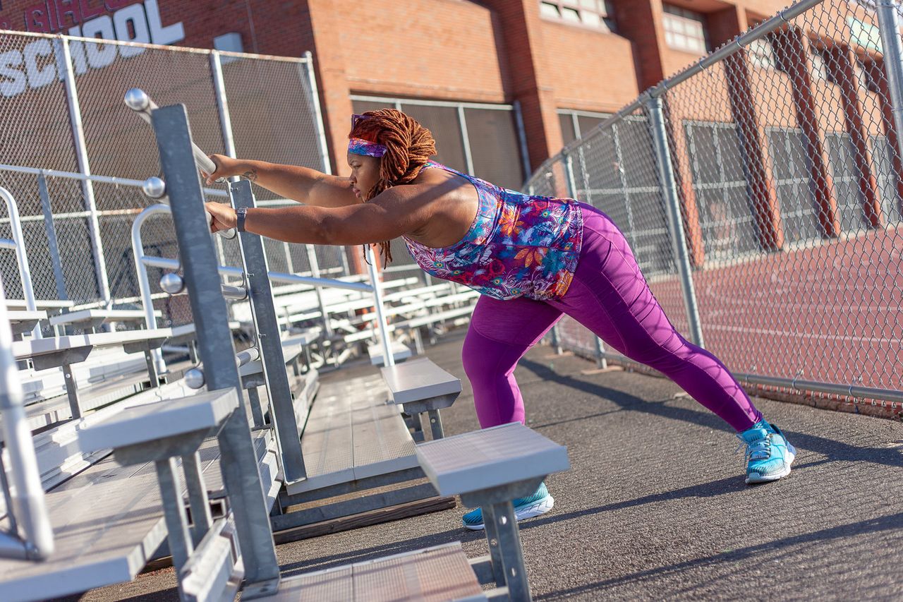 Snell's training can take her anywhere from the track to the treadmill or through the streets.