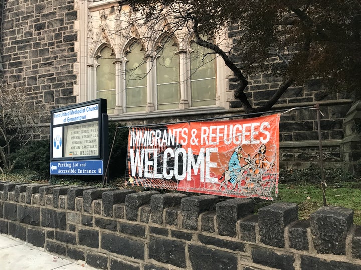 Two families, one from Jamaica and one from Honduras, are living in sanctuary in the First United Methodist Church of Germant