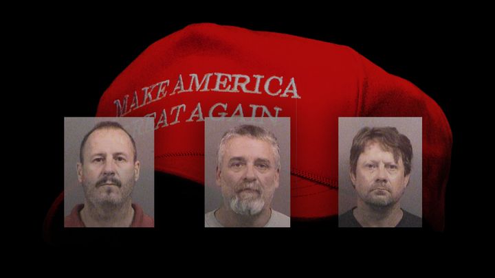 (From left) Curtis Allen Gavin Wright and Patrick Stein were convicted last April for plotting to bomb a Garden City, Kansas, apartment complex predominantly occupied by Somali refugees. Attorneys for the men asked the judge to consider Donald Trump’s rhetoric about Muslims.