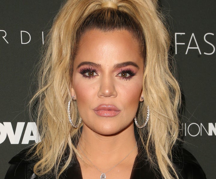 Khloe Kardashian arrives at a Fashion Nova event in January. 