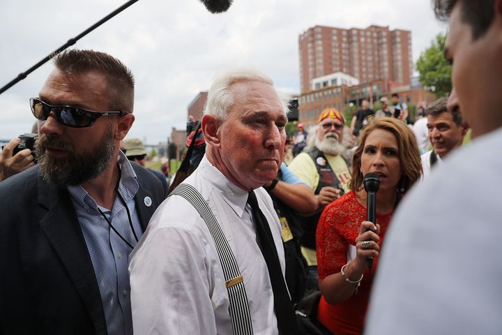 Roger Stone on the campaign trail in July 18, 2016 in Cleveland, Ohio.