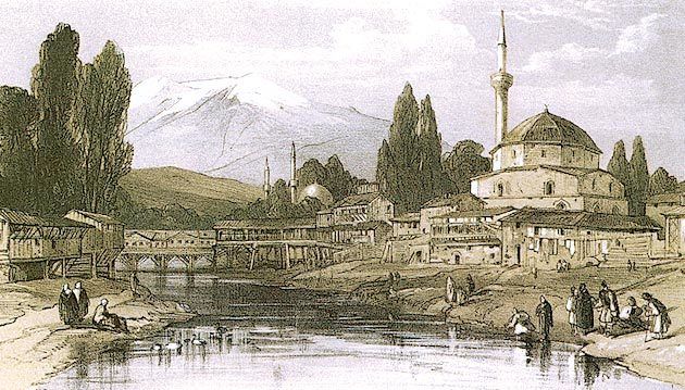 Απεικόνιση του Μοναστηρίου (Μπίτολα) του 19ου αιώνα