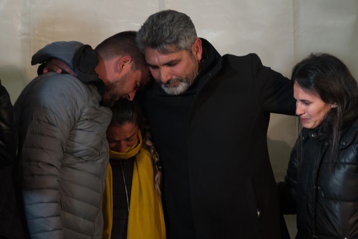 Julen Rosello's parents consoled during a vigil for their son.