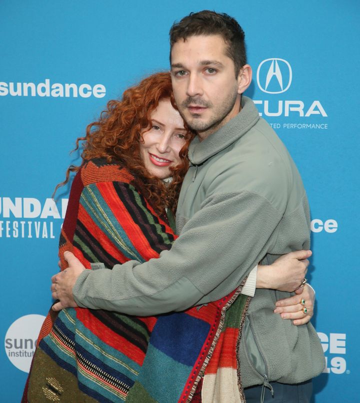 Alma Har’el and Shia LaBeouf at the Sundance Film Festival premiere of "Honey Boy."