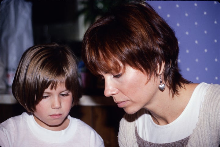 The author and her late mom.