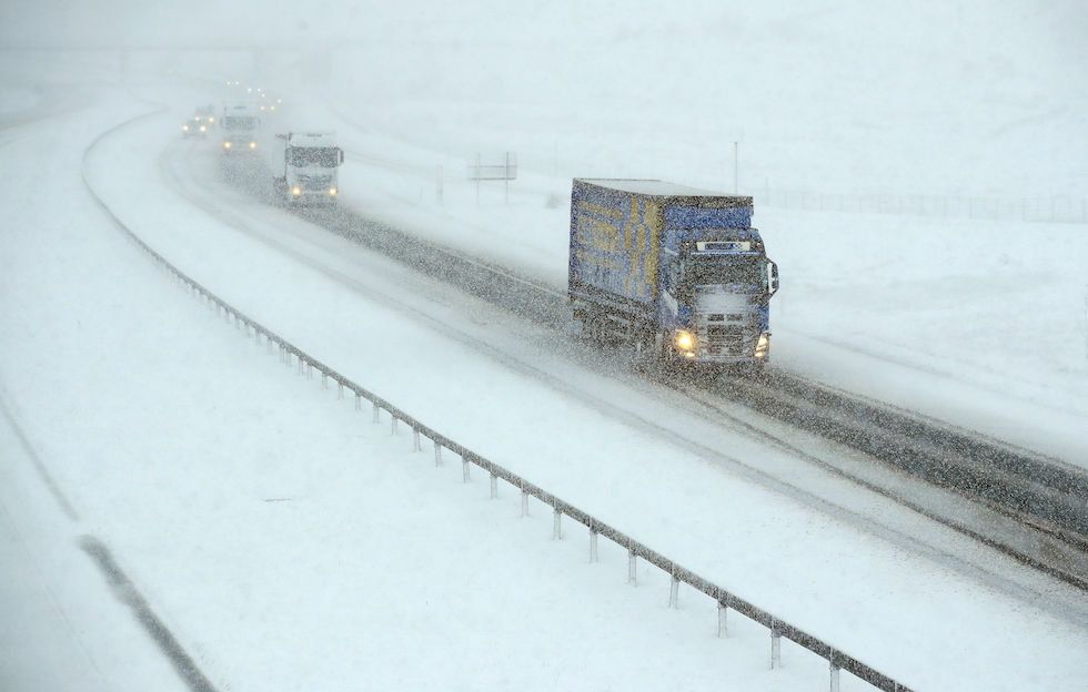 Highways workers battled to keep the M6 clear.