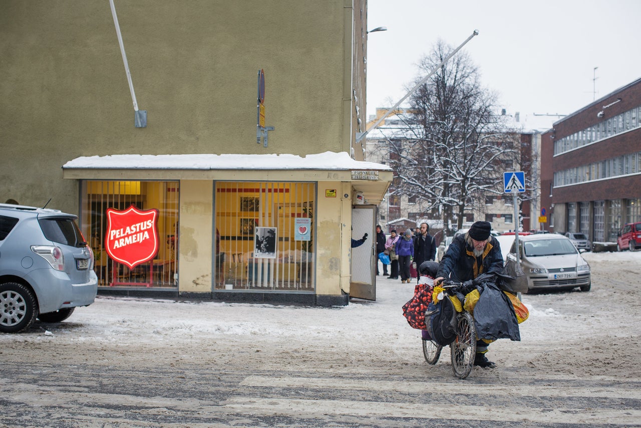 A Salvation Army building in Helsinki was converted from a 250-bed emergency shelter to an 81-apartment supported housing unit.