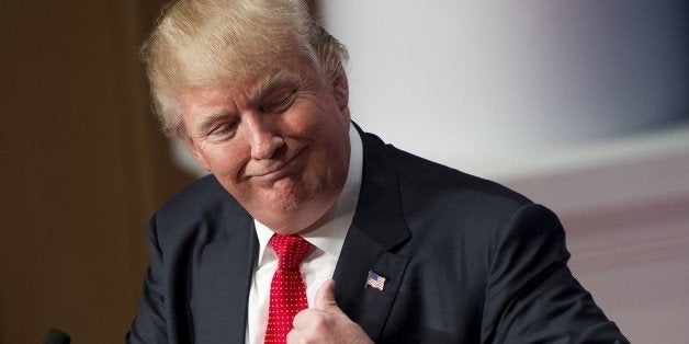 Republican Presidential hopeful Donald Trump speaks during the 2016 Republican Jewish Coalition Presidential Candidates Forum in Washington, DC, December 3, 2015. AFP PHOTO / SAUL LOEB / AFP / SAUL LOEB (Photo credit should read SAUL LOEB/AFP/Getty Images)