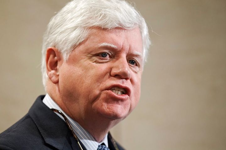 Rep. John Larson (D-Conn.) speaks on Capitol Hill in January 2012. He has recruited more than 200 co-sponsors for his Social Security 2100 bill expanding Social Security benefits.