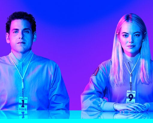 Jonah Hill and Emma Stone in 'Maniac'.