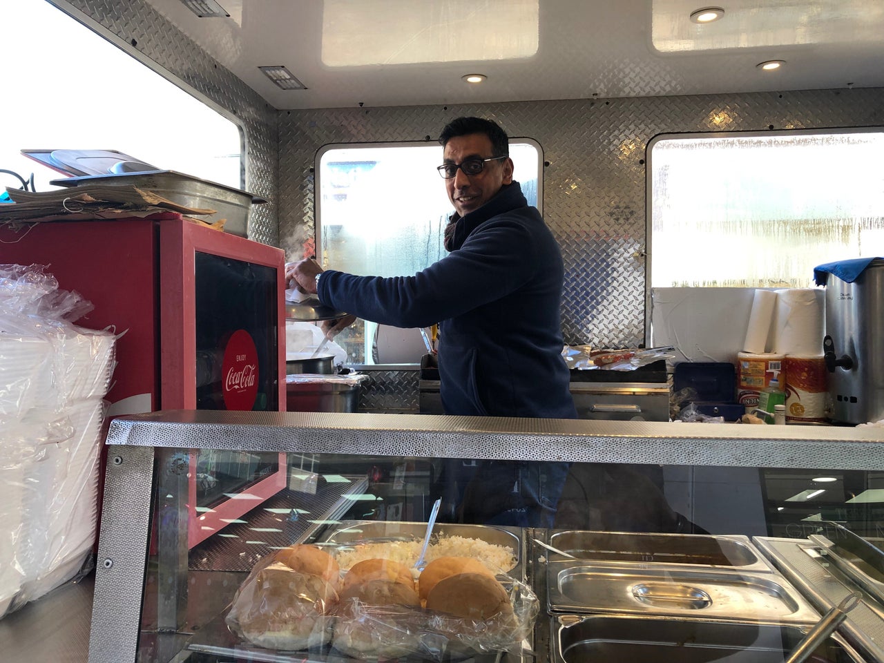 Sachin Singh runs a food truck in Wolverhampton, and says he is still concerned about immigration. 