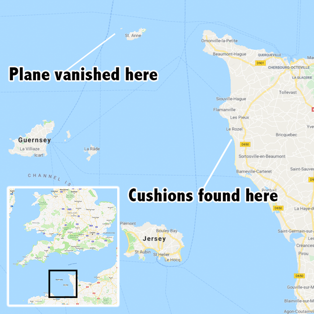 The missing small plane vanished from radar near to Alderney in the Channel Islands last week.