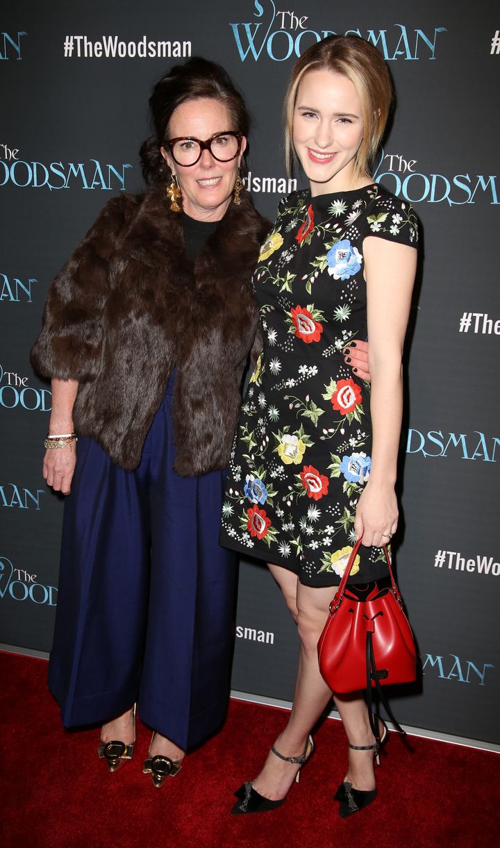 Kate Spade and Rachel Brosnahan pictured together at a movie premiere in 2014. 