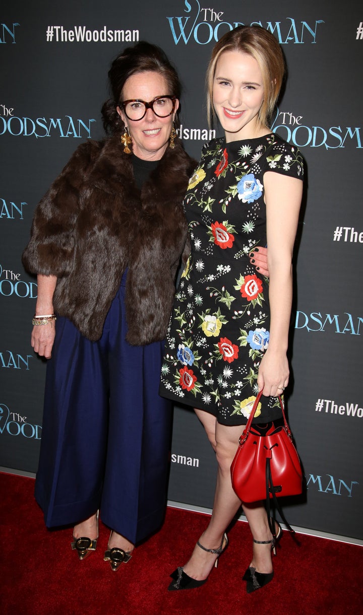 Kate Spade and Rachel Brosnahan pictured together at a movie premiere in 2014.