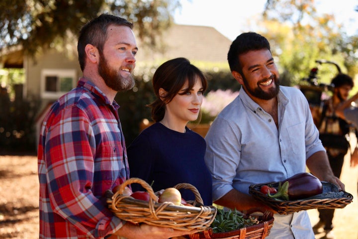 For the Purpose Project, Deschanel visited Long Meadow Ranch in Napa Valley.