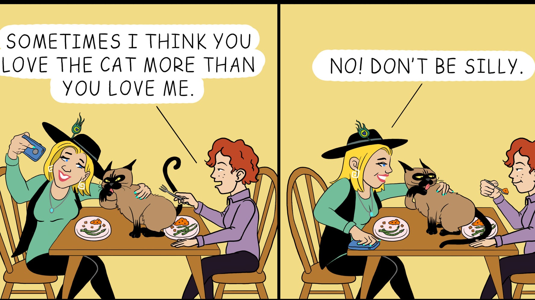 My cat likes my online boyfriend more than me