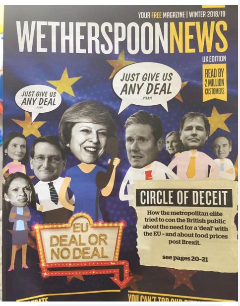 Wetherspoon's Faces Backlash After Posting 'Pro-Brexit' Magazine To ...