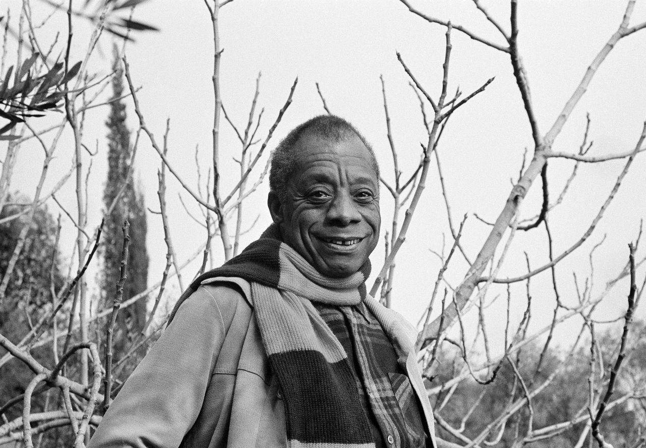 Writer James Baldwin is photographed at his Saint Paul De Vence house on the French Riviera, March 15, 1983.