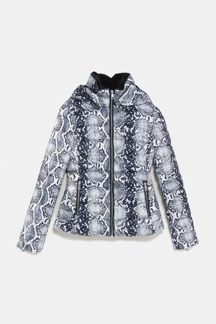 Snakeskin hot sale puffer coat