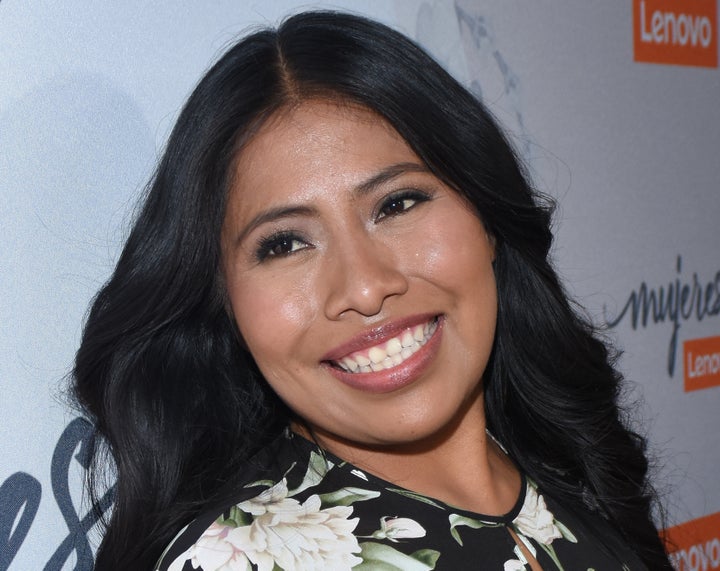 Yalitza Aparicio, the star of “Roma,” at an event in Mexico City on Jan. 29.