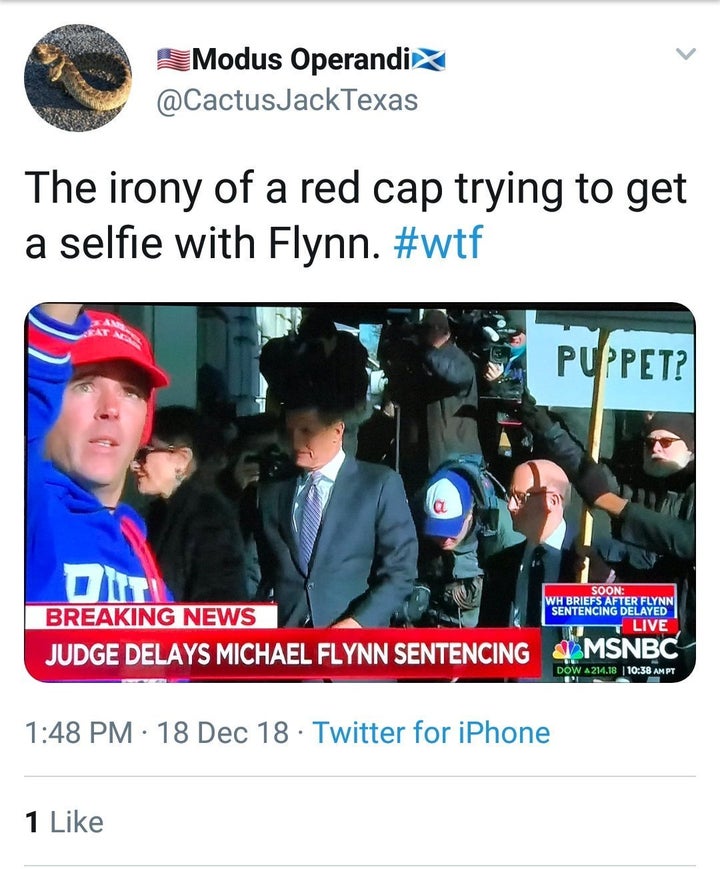 Riches photobombs a Michael Flynn court hearing.