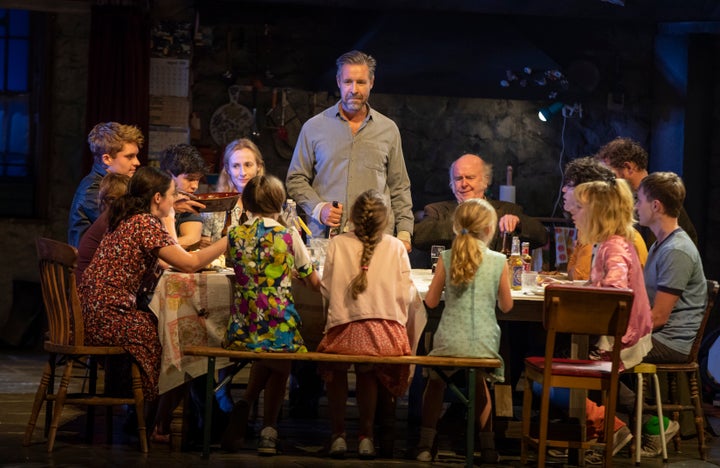 "It’s a story about humanity, love, loss, connection and misconnection," Laura Donnelly (far left) said of "The Ferryma