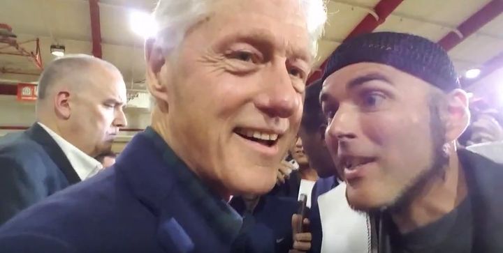 Riches moves in on former President Bill Clinton.