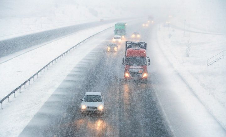 Kent Police said it had received increased reports of collisions and people driving the wrong way on motorways in the bad weather.