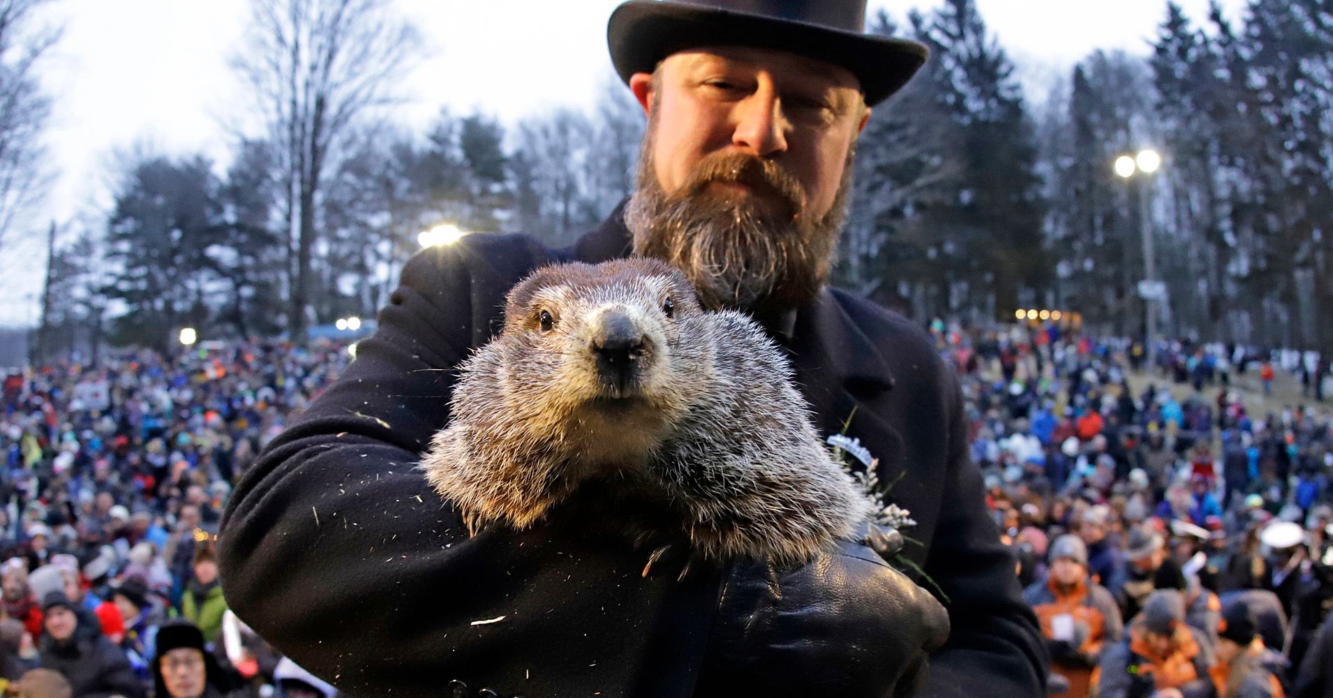 Groundhog Doesn't See His Shadow, Predicting Spring Will Come Early