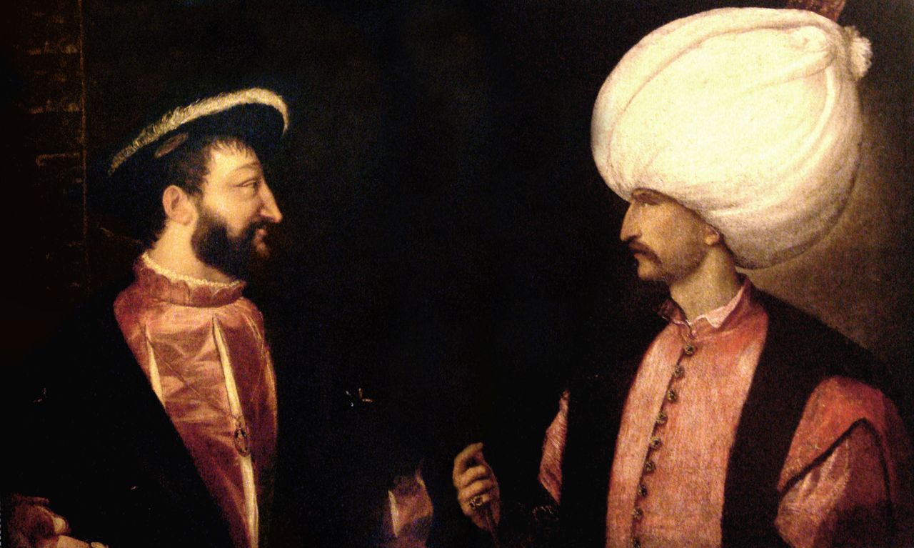 Ο Γάλλος βασιλιάς Φραγκίσκος Α΄ με τον Σουλεϊμάν Α’ τον Μεγαλοπρεπή