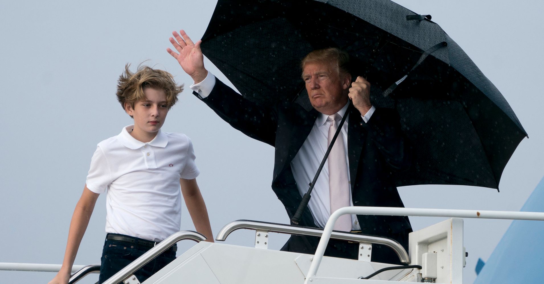 Trump Says He Would 'Have A Hard Time' If Son Barron Played Football