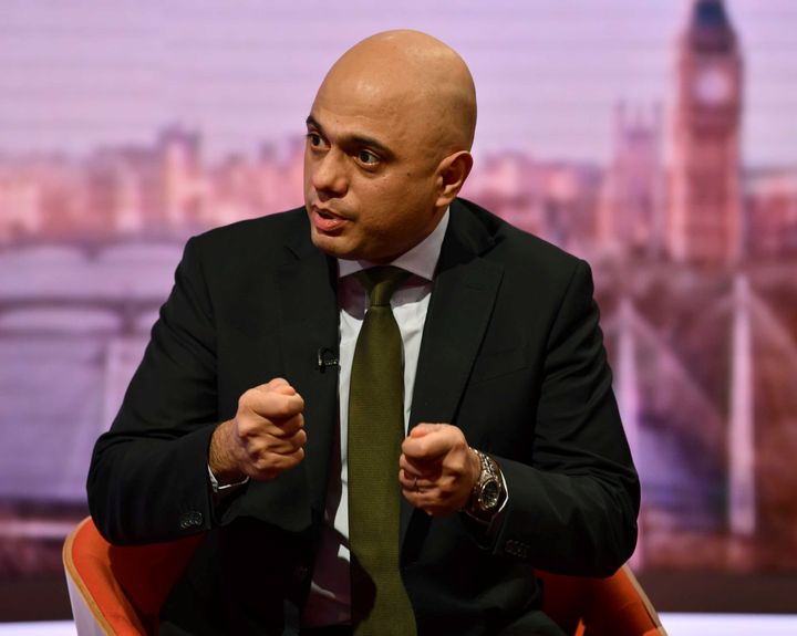 Sajid Javid speaking to the Andrew Marr Show on Sunday