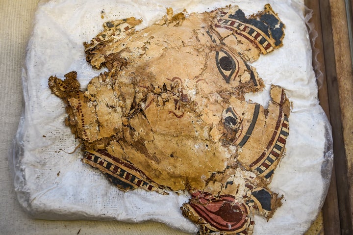 Pottery and papyri were also recovered from within the burial chambers.