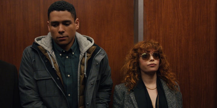Nadia (Natasha Lyonne) and Alan (Charlie Barnett) being very chill about almost dying in "Russian Doll."