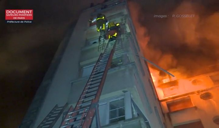 The fire happened in an apartment building in Paris overnight.