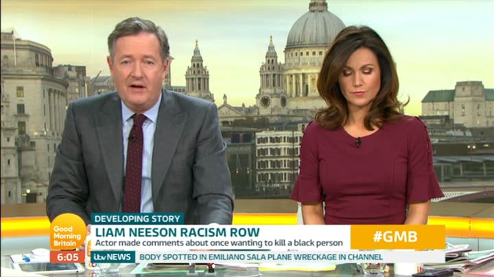 Piers spoke out about Liam Neeson on Good Morning Britain